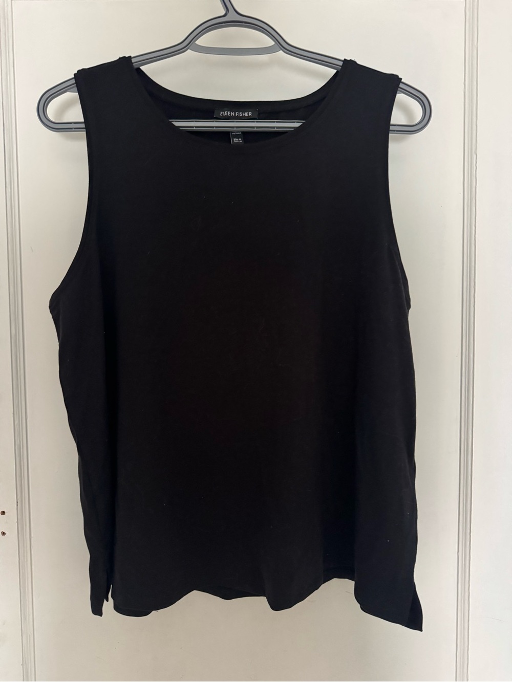 Eileen Fisher Black Sleeveless Crewneck Tank